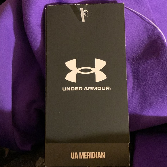 😎🩴 UNDER ARMOUR Meridian Leggings, Purple Zest /Metallic Silver, NWT 3X - Picture 4 of 10
